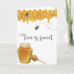 Honungsbiets årsdag Kärlek är Sweet Kort
