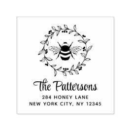 Honungsbiets Professionell, personlig Returadress Självfärgande Stämpel