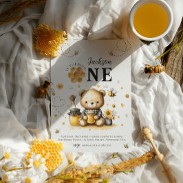 Honungsbin 1:a födelsedag Födelsedagsfest Inbjudningar