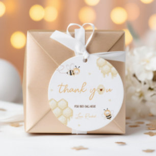 Honungsbin 1:a födelsedag gåvor etiketter