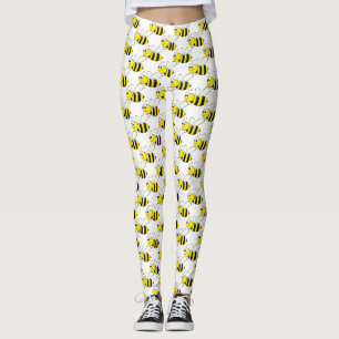 Honungsbin är mönstrade baljväxter leggings