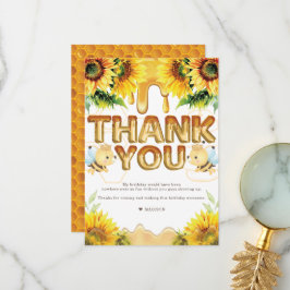 Honungsbin Birthday I Baby Shower Tack Kort