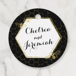 Honungsbin Black Guld eget namn Bröllop Gåvor Etiketter