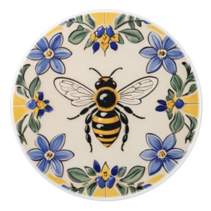 Honungsbin Blue och Gult Mediterranean Knopp