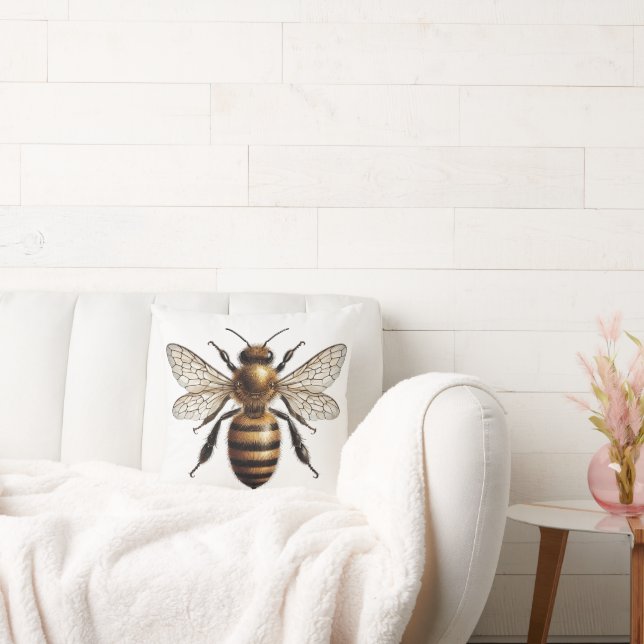 Honungsbin Botaniskt naturskyddskonst Kudde (Soffa)