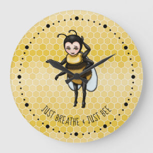 Honungsbin Breathe & Just Bee Stor Klocka