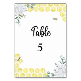 Honungsbin bröllop bordsnummer