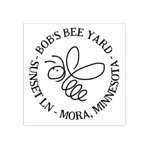 Honungsbin Doodle Avslappnad Handskriftlig text Ap Stämpel