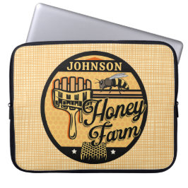 Honungsbin Farm Personlig NAMN Sweet Beehive Laptop Fodral