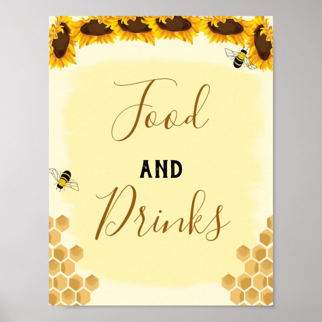Honungsbin Food and Drinks Poster (Framsidan)