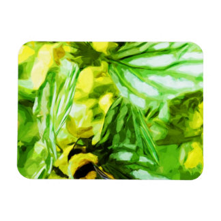 Honungsbin Gathering Pollen Abstrakt Impressionism Magnet