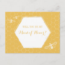 Honungsbin Gult Anpassningsbar Maid of honor Frier
