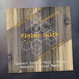 Honungsbin hexagon ・ Anpassningsbar av Retro wood