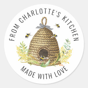 Honungsbin Hive Sweet as Honung Food Label Runt Klistermärke