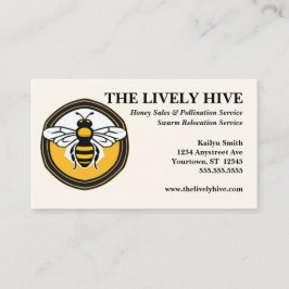 Honungsbin i honungsförsäljning av honung för biod visitkort