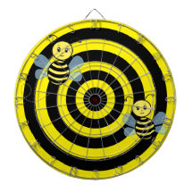 Honungsbin i kretsar med svart och Gult