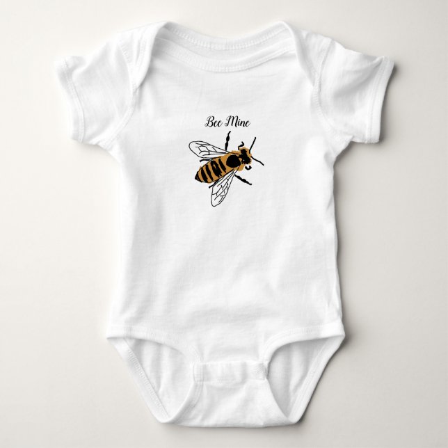 Honungsbin Illustration Be Mine Bibi Konsthantverk T Shirt (Framsida)