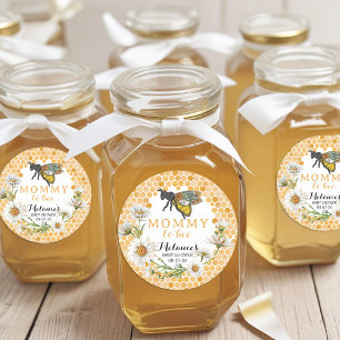 Honungsbin Mamma till Bee Baby Shower-etikett Fl Runt Klistermärke