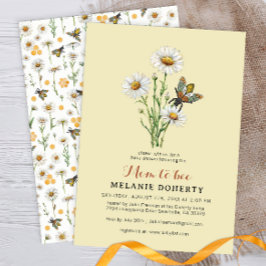 Honungsbin Mamma till Bee Baby Shower-inbjudan | V Inbjudningar