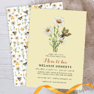 Honungsbin Mamma till Bee Baby Shower-inbjudan V Inbjudningar