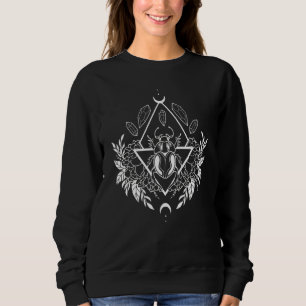 Honungsbin Måne Phases Crystals Gothic Punk Stil T Shirt