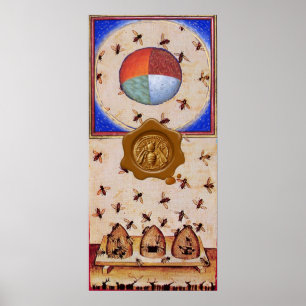 HONUNGSBIN MED 4 INSLAG,Vax-SÄLJNING Poster