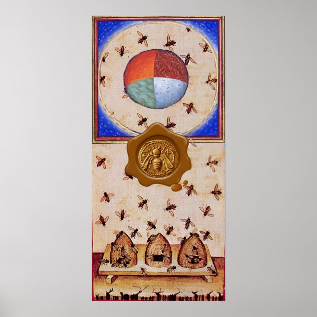 HONUNGSBIN MED 4 INSLAG,Vax-SÄLJNING Poster (Framsidan)