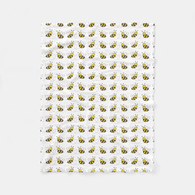 Honungsbin med hjärta fleecefilt (Framsidan)