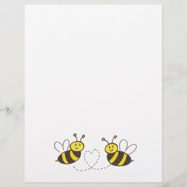 Honungsbin med hjärta flygblad (Framsidan)