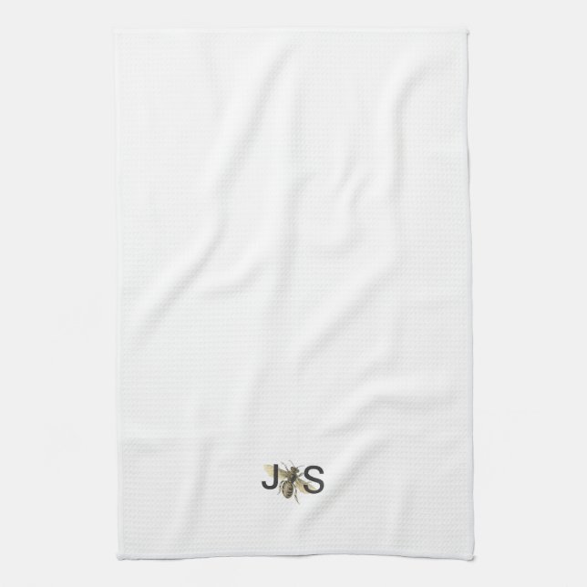 Honungsbin Monogrammed Kitchen Towel Kökshandduk (Vertikal)