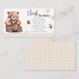 Honungsbin och björn Bok för Baby Baby Shower Tilläggskort