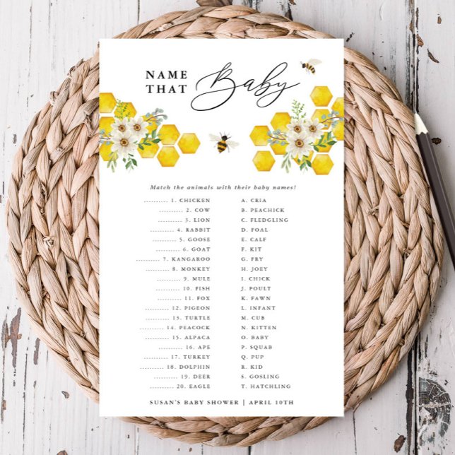 Honungsbin och Daisy Namn som det Pappra spelkorte Flygblad (Skapare uppladdad)