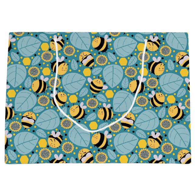 Honungsbin och solblommor (Framsidan)