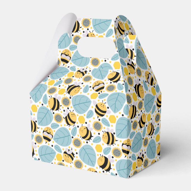 Honungsbin och solblommor presentaskar (Framsidan Sidan)