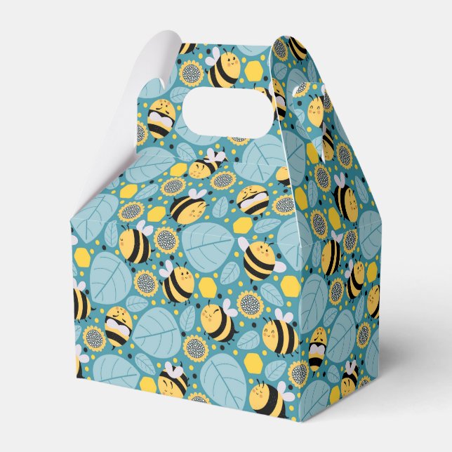 Honungsbin och solblommor presentaskar (Framsidan Sidan)