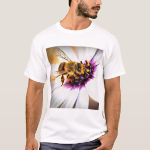Honungsbin på afrikansk Daisy Akrylkonst T Shirt