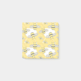 Honungsbin på bikupan post-it block