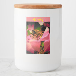 Honungsbin på blommarna Crabapple Mat Etikett