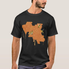 Honungsbin på Honeycomb, som kör honung, bin T Shirt