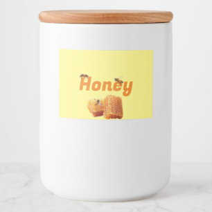 Honungsbin på livsmedelsmärkningen Honeycomb Set Mat Etiketter