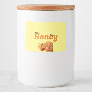 Honungsbin på livsmedelsmärkningen Honeycomb Set Mat Etiketter