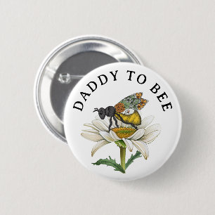 Honungsbin pappa till Bee Baby Shower-knapp Bumb Knapp