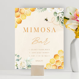 Honungsbin Shower Mimosa Pub Tabletop-tecken Poste Poster