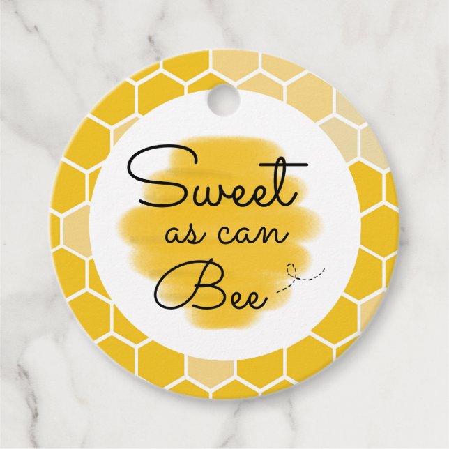 Honungsbin, som kan vara babyskor gåvor etiketter (Framsida)