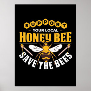 Honungsbin Spara Bina Poster