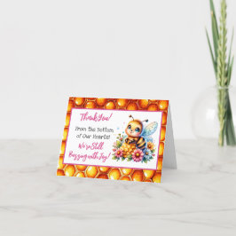 Honungsbin, Tacken Baby Shower Tack Kort