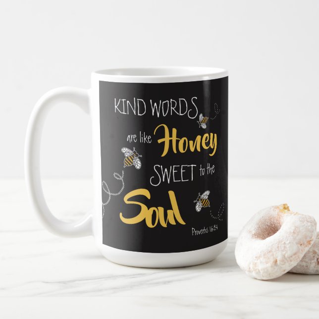 Honungsbin Trevliga Ord Som Honung Modern  Kaffemugg (Med munk)