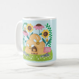 Honungsbinsfamilj Kaffemugg