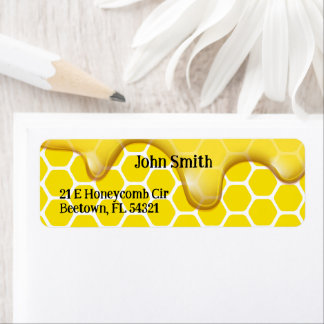 Honungsbiodling Apiarist Honeycomb Bee Farm Returadress Etikett