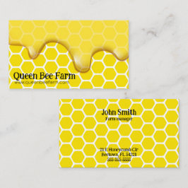 Honungsbiodling Apiarist Honeycomb Bee Farm Visitkort
